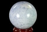 Polished Blue Calcite Sphere - Madagascar #149344-1